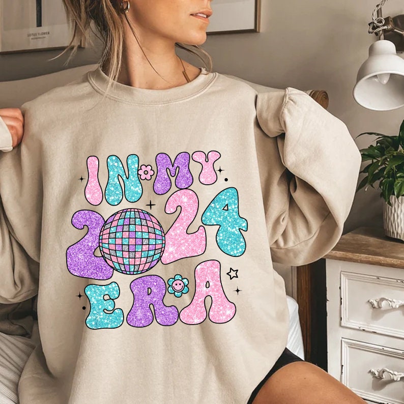 In My 2024 Era Glitter Sequins PNG Holidays, New Year 2024 PNG, Disco New Year Sublimation Design Download, Boujee Bougie Holiday Retro - VartDigitals