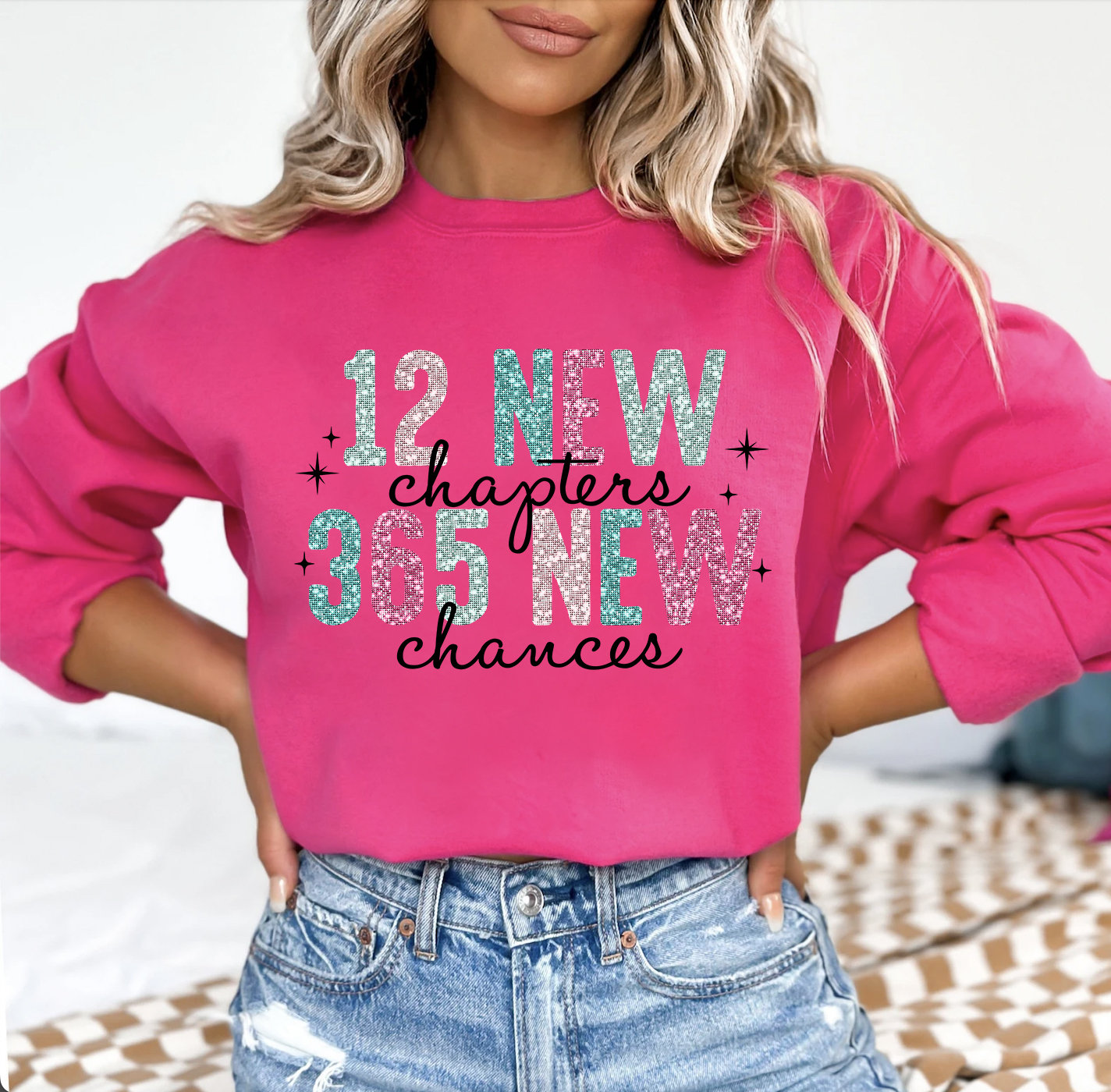 New Year PNGs: 12 Chapters, 365 Chances, Simple Designs, Sublimation Download, Glitter Sequins 2025 - VartDigitals