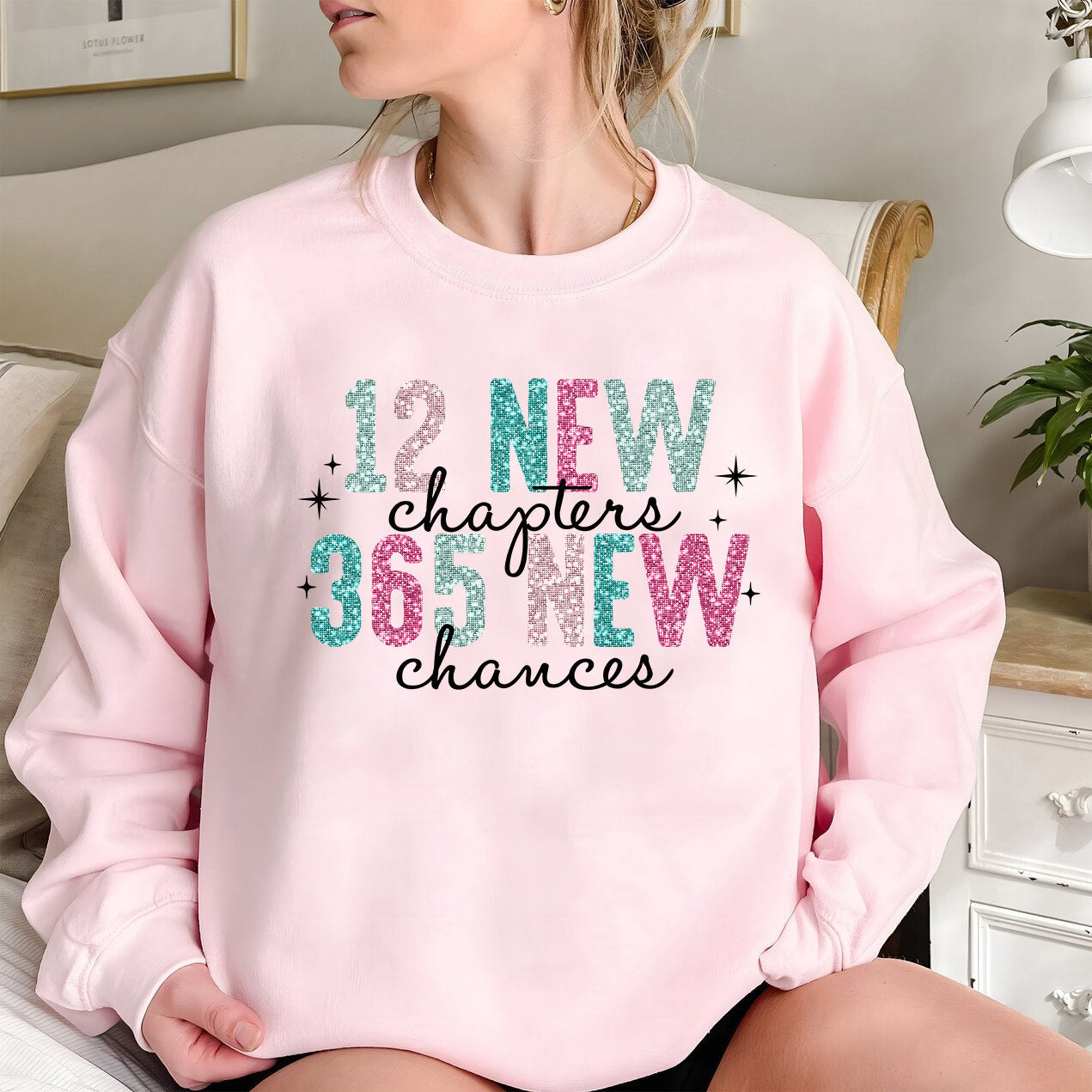 New Year PNGs: 12 Chapters, 365 Chances, Simple Designs, Sublimation Download, Glitter Sequins 2025 - VartDigitals