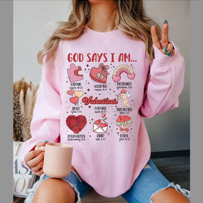 God Says I Am Valentine Png, Jesus Valentine Png, Valentine Doodle png, Christian Valentine png, Valentine bible verse png, valentine png - VartDigitals