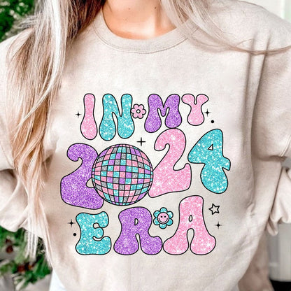 In My 2024 Era Glitter Sequins PNG Holidays, New Year 2024 PNG, Disco New Year Sublimation Design Download, Boujee Bougie Holiday Retro - VartDigitals