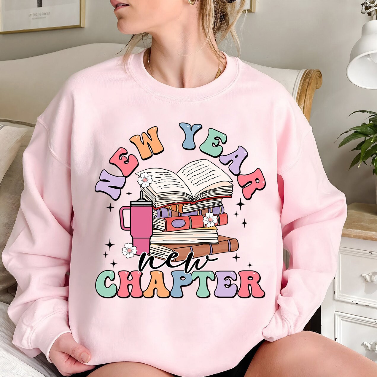 New Years Sublimation PNG, New Year New Chapter PNG, Books Stanley Tumbler png, Book Lover Png, Png for Readers, Teacher Gift - VartDigitals