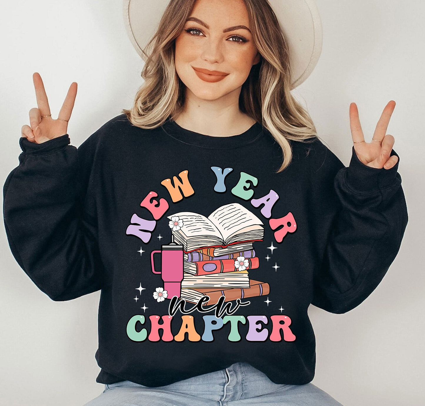 New Years Sublimation PNG, New Year New Chapter PNG, Books Stanley Tumbler png, Book Lover Png, Png for Readers, Teacher Gift - VartDigitals