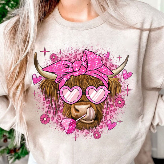 Heifer Valentine Png, Highland Cow Valentine Png, Valentine Day Western Country Png, Love Cow Valentines Day Png, love Sublimation Design - VartDigitals