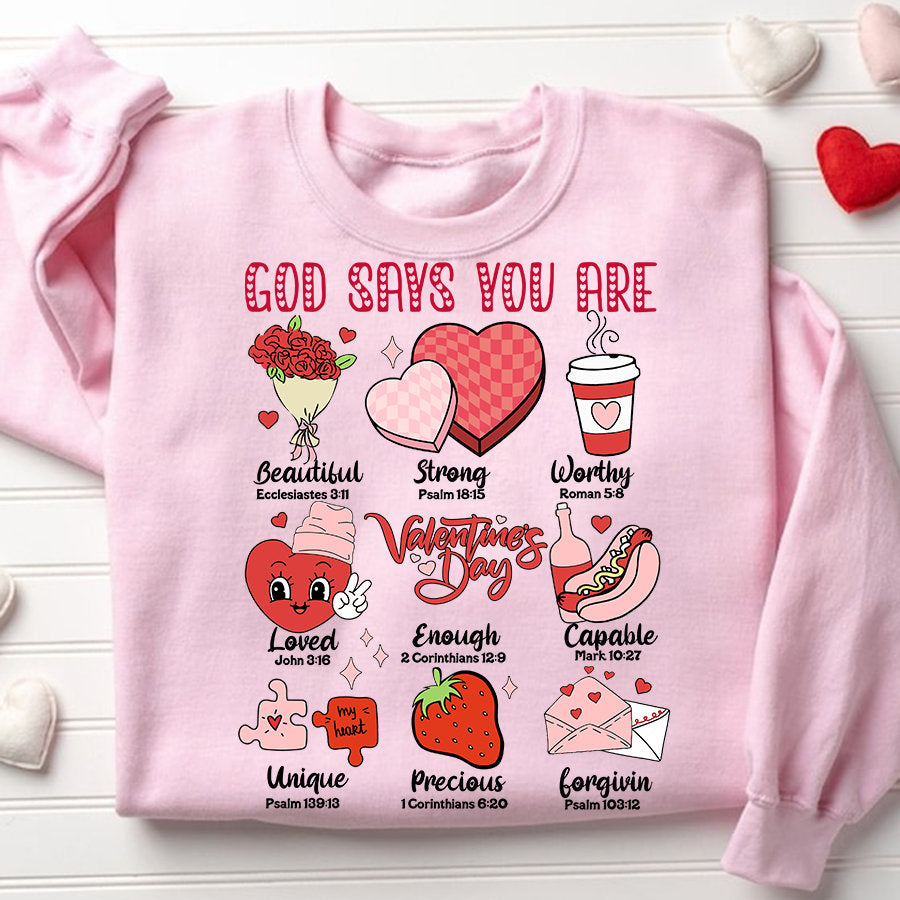 God Says You Are Valentine Png, Jesus Valentine Png, Valentine Doodle png, Christian Valentine png, Valentine bible verse png, valentine png - VartDigitals