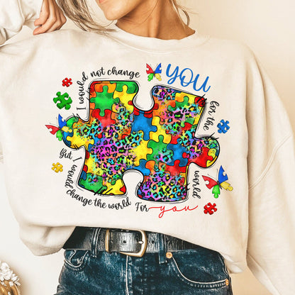 Autism Awareness Png, Awareness png, Be Kind Png, Puzzle png, Autism Mom png, Autism , I Would Not Change You for The World, Leopard Puzzle - VartDigitals