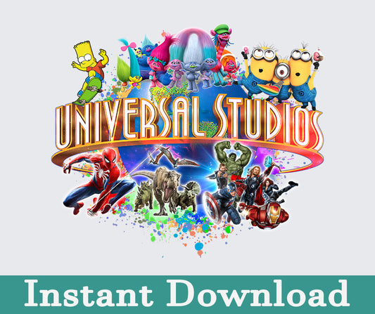 Universal Studio 2024 Png, 2024 Familienausflug Png, Universal Studios Ausflug, Universal Bundle Png, Sublimation Design, Png Download 11