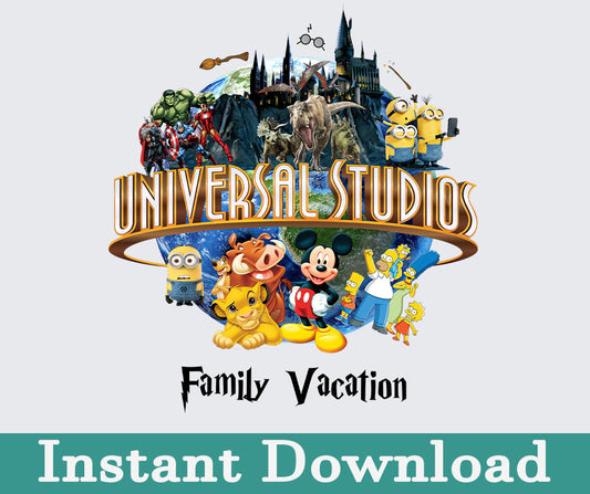 Universal Studio 2024 Png, 2024 Familienausflug Png, Universal Studios Ausflug, Universal Bundle Png, Sublimation Design, Png Download 5