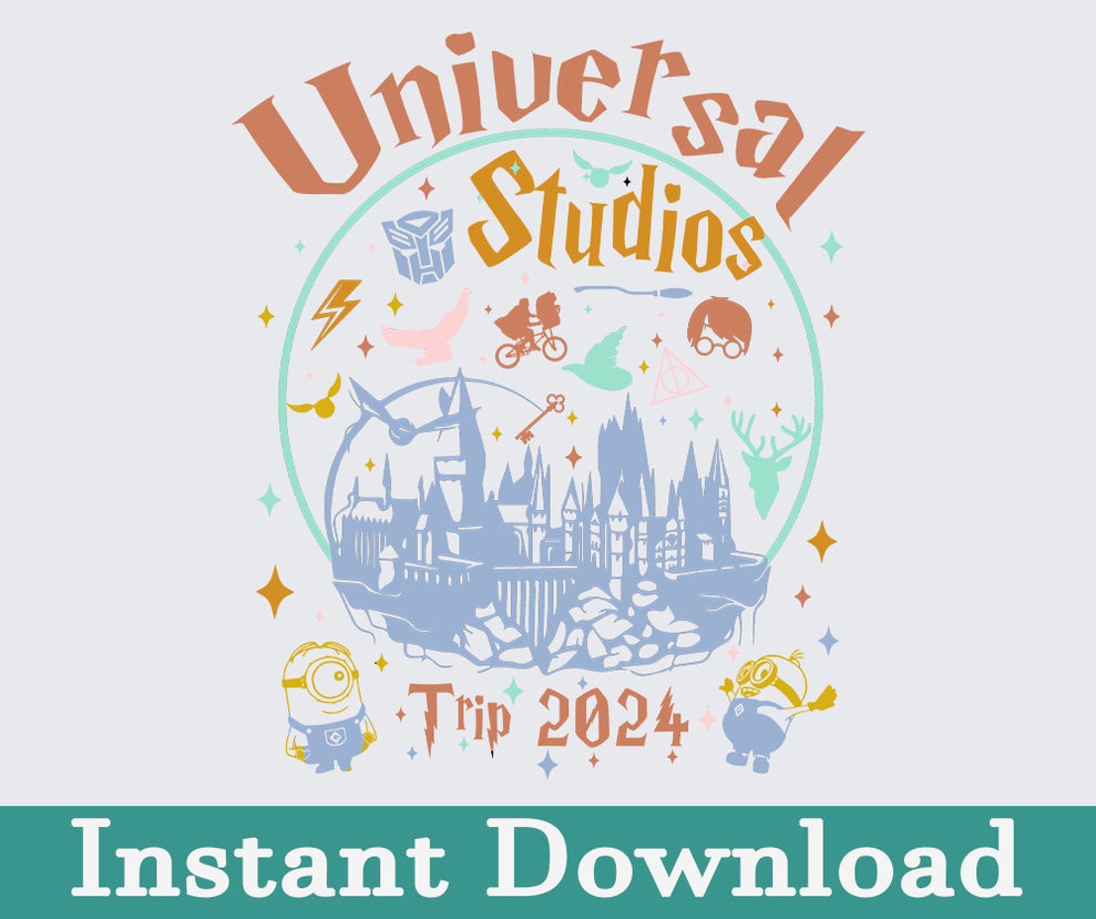 Universal Studio 2024 Png, 2024 Familienausflug Png, Universal Studios Ausflug, Universal Bundle Png, Sublimation Design, Png Download 13