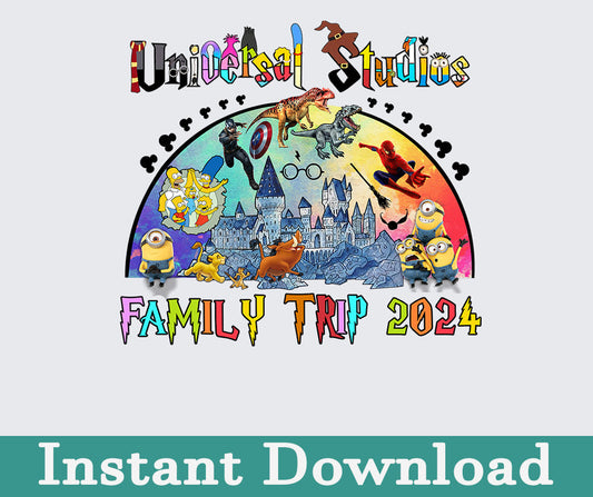 2024 Family Trip Png, Uni Studios Trip, Sublimation Design 14