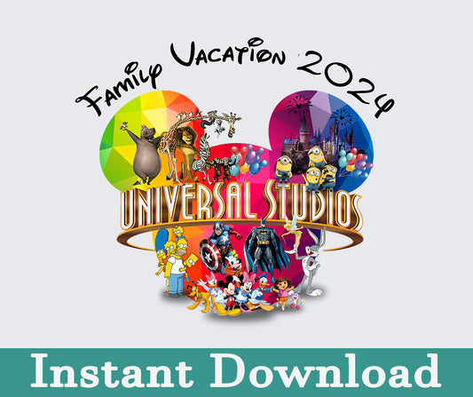 Universal Studio 2024 Png, 2024 Familienausflug Png, Universal Studios Ausflug, Universal Bundle Png, Sublimationsdesign, Png Download 17