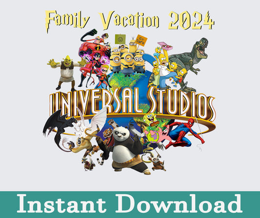 Universal Studio 2024 Png, 2024 Familienausflug Png, Universal Studios Ausflug, Universal Bundle Png, Sublimation Design, Png Download 18