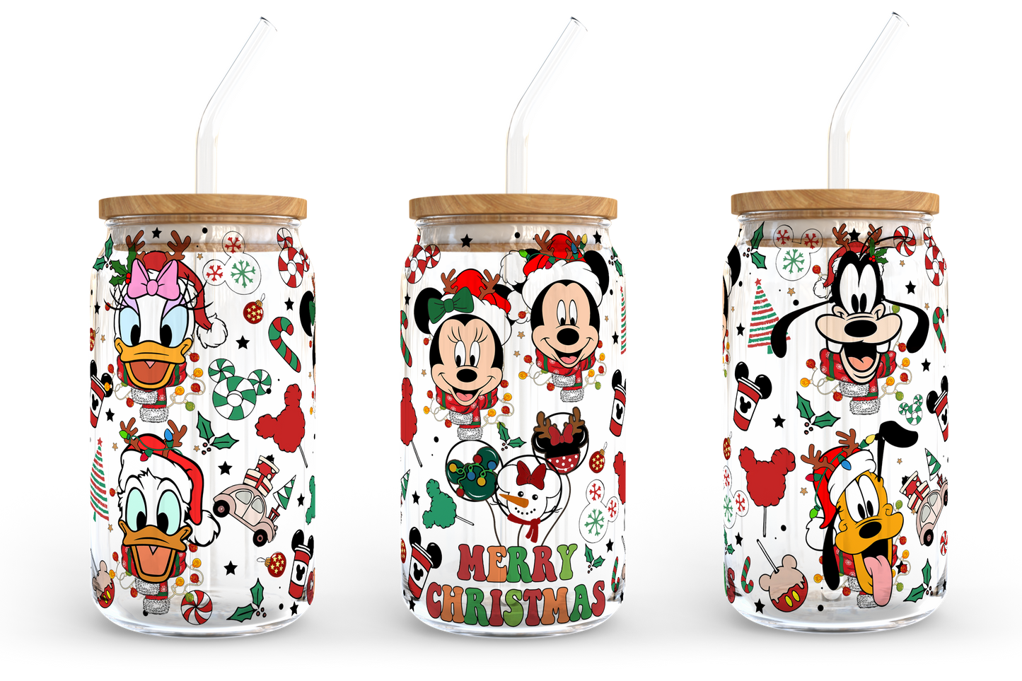 16oz libbey can  PNG, 16oz Glass Can Wrap, Christmas Tumbler Wrap