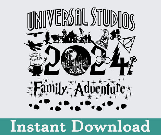 Universal Studio 2024 Png, 2024 Familienausflug Png, Universal Studios Ausflug, Universal Bundle Png, Sublimation Design, Png Download 20