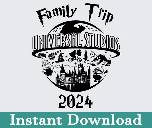 Universal Studio 2024 Png, 2024 Familienausflug Png, Universal Studios Ausflug, Universal Bundle Png, Sublimationsdesign, Png Download 21