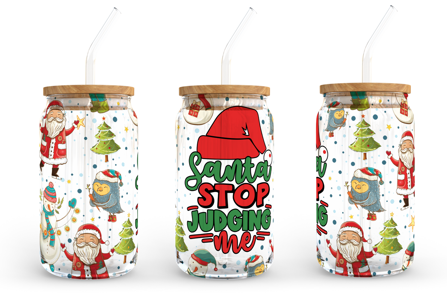 It's the most wonderful time of the year, 16oz Libbey Glass Can Wrap Sublimation Design