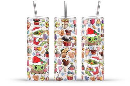 Cartoon Weihnachtsbecher, 20oz Weihnachtsbecher Wrap, 20oz Skinny Tumbler, Weihnachtssublimation, Weihnachts png, Weihnachtsurlaub Tumbler