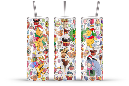 Cartoon Weihnachtsbecher, 20oz Weihnachtsbecher Wrap, 20oz Skinny Tumbler, Weihnachtssublimation, Weihnachts png, Weihnachtsurlaub Tumbler