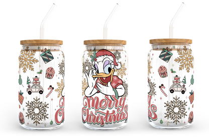 Cartoon Weihnachten 16 oz Glasdose Wrap Bundle, 16oz Libbey Glasdose, Weihnachtsbecher, Weihnachtsglasdose, Dose Glas Wrap, PNG Download