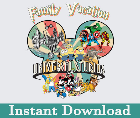 Universal Studio 2024 Png, 2024 Familienausflug Png, Universal Studios Ausflug, Universal Bundle Png, Sublimation Design, Png Download 6