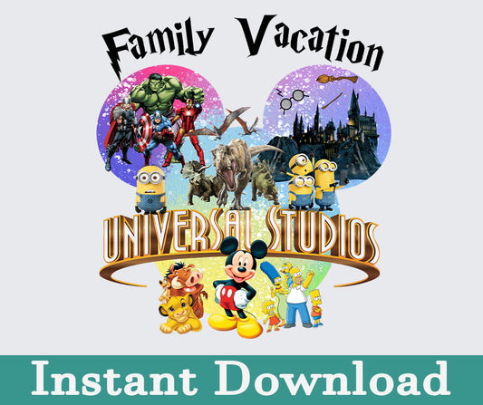 Universal Studio 2024 Png, 2024 Familienausflug Png, Universal Studios Ausflug, Universal Bundle Png, Sublimationsdesign, Png Download 7