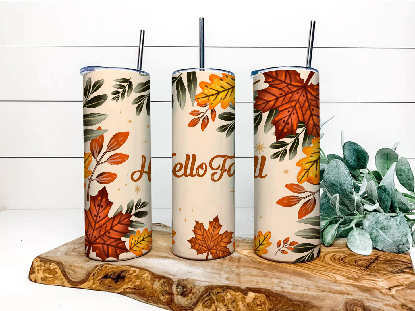 Herbst 20 oz Skinny Tumbler Bundle, Herbst Vibes Tumbler Wrap, Herbst Tumbler Sublimation Design, Hello Fall Tumbler Design - PNG