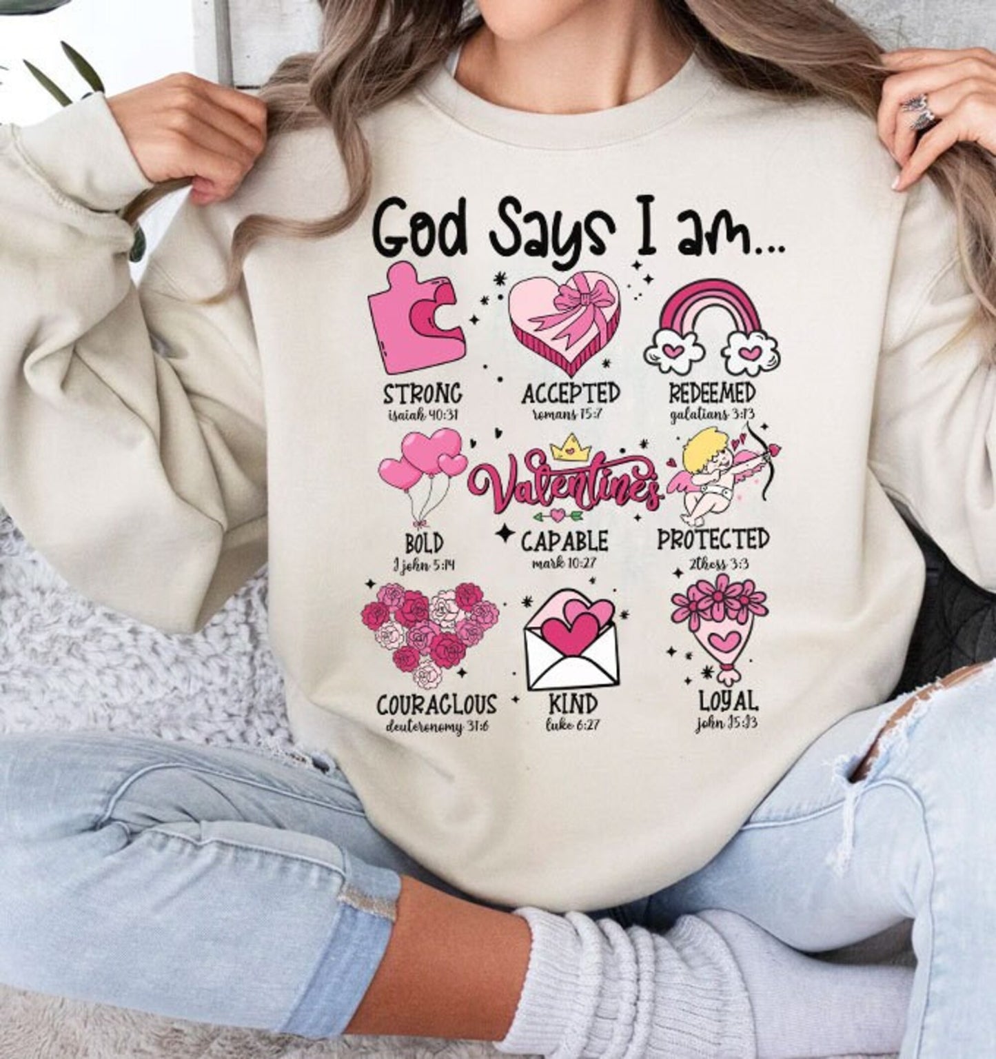 God Says I am Valentine Png, Jesus Valentine png, Christian Valentine png, Valentine Bible Verse png, Retro Valentine png,God Valentine - VartDigitals