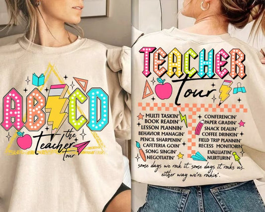 Retro Teacher Png, ABCD Teacher Tour Png