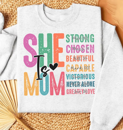 She is Mom PNG, Retro Mother PNG