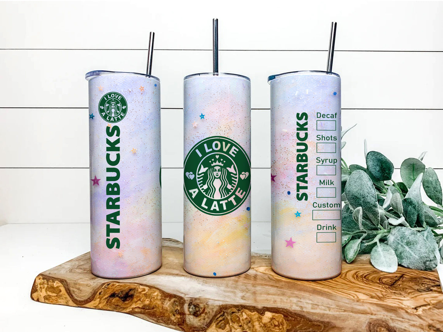 Starbucks-Becher, 20 oz, Sublimation; schmaler Becher, 20 oz, Überzug; gerades und umwickeltes Design; Glitzer-Becher-Umschlag; Starbucks-Sublimation