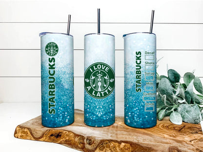 Starbucks-Becher, 20 oz, Sublimation; schmaler Becher, 20 oz, Überzug; gerades und umwickeltes Design; Glitzer-Becher-Umschlag; Starbucks-Sublimation