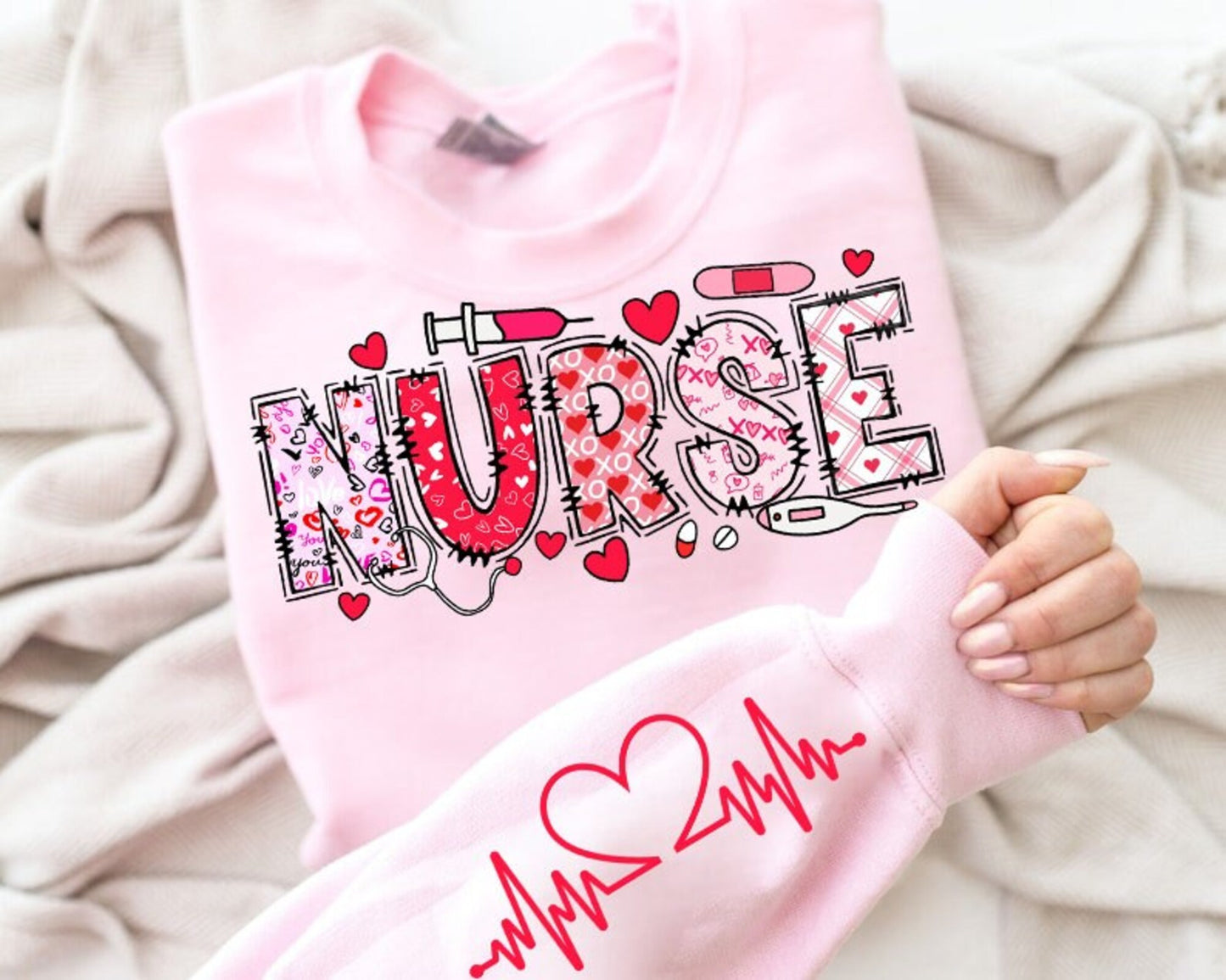 Retro Nurse Valentine Png, Loved Nurse Png, Nurse Valentines Day Sublimation Design, Valentine Nurse Png, Nicu Labor Peds Gift, Nurse Gift - VartDigitals