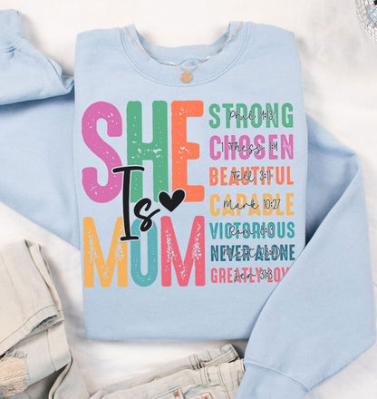 She is Mom PNG, Retro Mother PNG