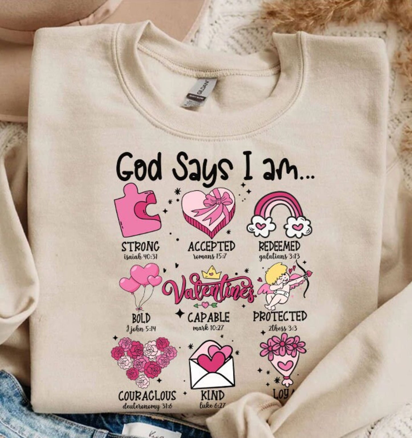 God Says I am Valentine Png, Jesus Valentine png, Christian Valentine png, Valentine Bible Verse png, Retro Valentine png,God Valentine - VartDigitals