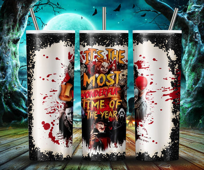 Halloween HorrorFilme Charakter Tumbler Png, Retro Halloween Png, Skelett Tumbler Wrap, Skinny Skelett 20oz Tumbler Wrap Png, Horror Png