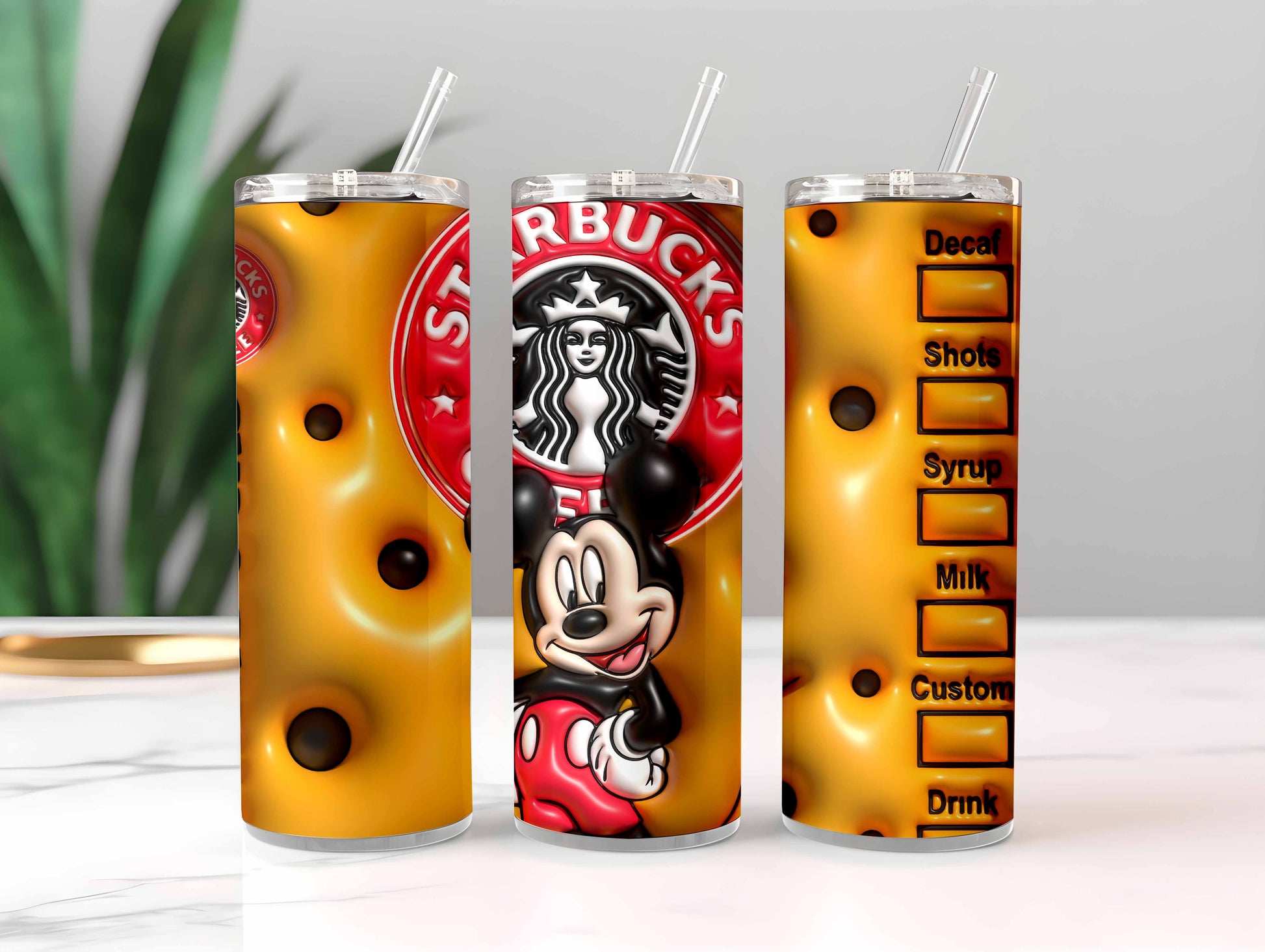 Inflated Cartoon Tumbler Design Png 3D Tumbler Wraps 20oz Skinny Sublimation Digital Downloads 3D Puffy Mouse Design Sublimation Png 3 - VartDigitals