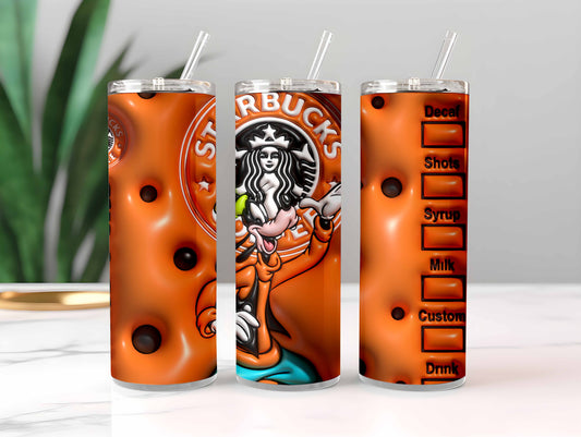 Inflated Cartoon Tumbler Design Png 3D Tumbler Wraps 20oz Skinny Sublimation Digital Downloads 3D Puffy Mouse Design Sublimation Png 1 - VartDigitals