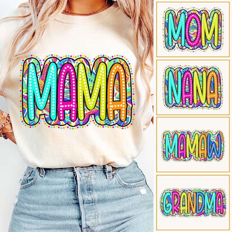 Mama Floral PNG, Muttertagspaket Png, Helles Paisley Floral Design Png, Retro Mama Png, Oma, Großmutter, Nana, Mimi, Mama Png Download