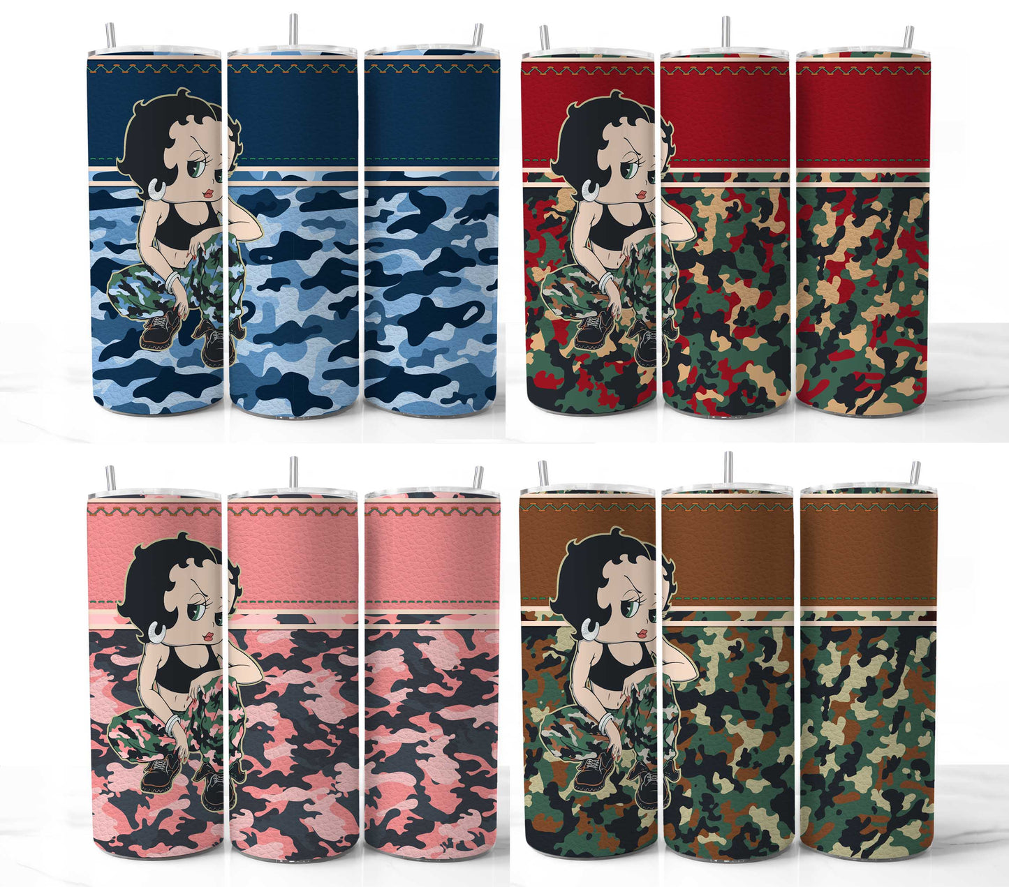 Cartoon 80er Jahre Tumbler, Taschen Muster Tumbler, Betty 20oz Skinny Tumbler, Sublimation Designs, Betty Boop Custom Tumbler Wrap, Png Download