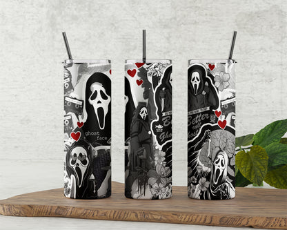 Horror Tumbler Wrap, Scary Movie Tumbler, Horror Tumbler Wrap, 20oz Skinny Tumbler, Horror Character, Halloween Tumbler, Png Download - VartDigitals