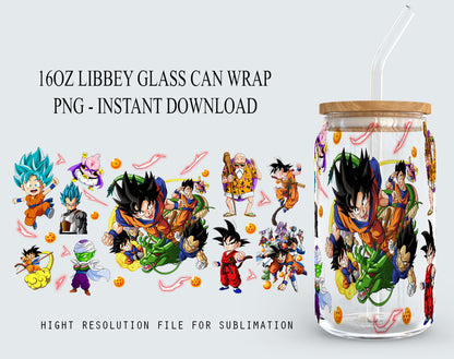 Comics Cartoons characters Glass Can 16oz, Comics tumbler design, Anime Tumbler wrap Sublimation, Comics Png sublimation - VartDigitals