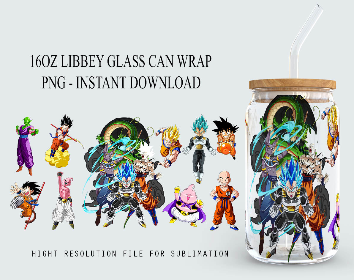 Comics Cartoons characters Glass Can 16oz, Comics tumbler design, Anime Tumbler wrap Sublimation, Comics Png sublimation - VartDigitals