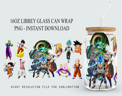 Comics Cartoons characters Glass Can 16oz, Comics tumbler design, Anime Tumbler wrap Sublimation, Comics Png sublimation - VartDigitals