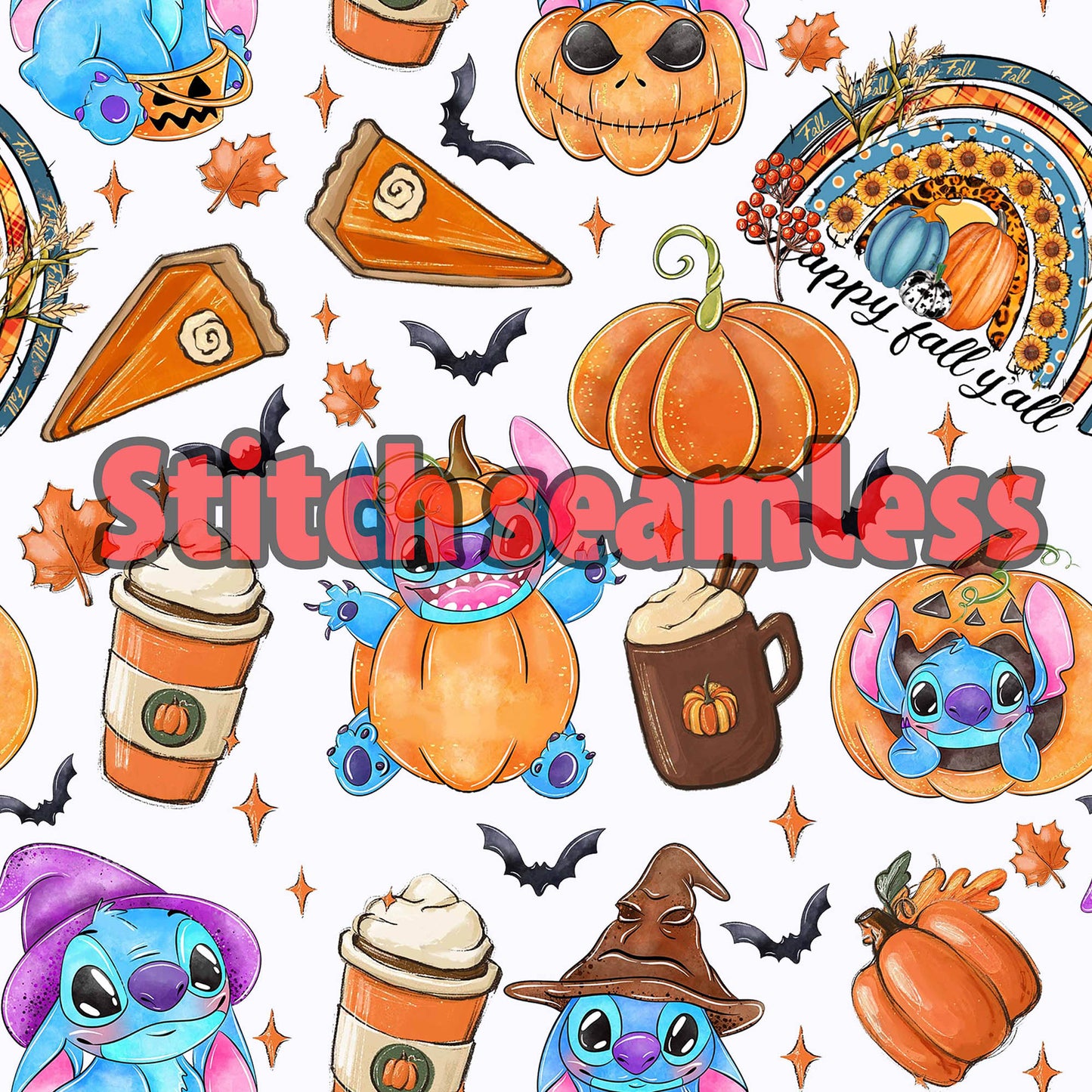 ST Halloween Seamless Pattern, Halloween Sublimation