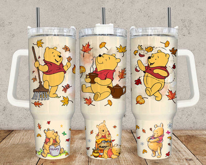 Winnie Pooh 20oz Skinny Tumbler Sublimation Designs, Cartoon Pooh Tumbler Png, Winnie The Pooh Wrap, Sofortiger Download #STD 7