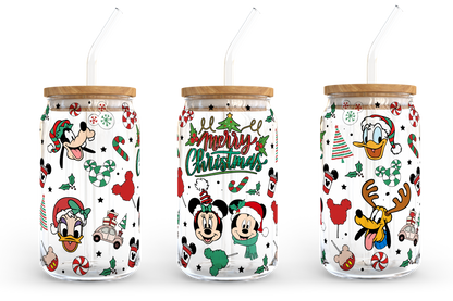 Cartoons Weihnachtskaffee PNG, 16oz Libbey Dosenglas, Weihnachtskaffee, Tumbler Wrap, Dosenglas Full Wrap, Weihnachtsbecher, Sofortiger Download