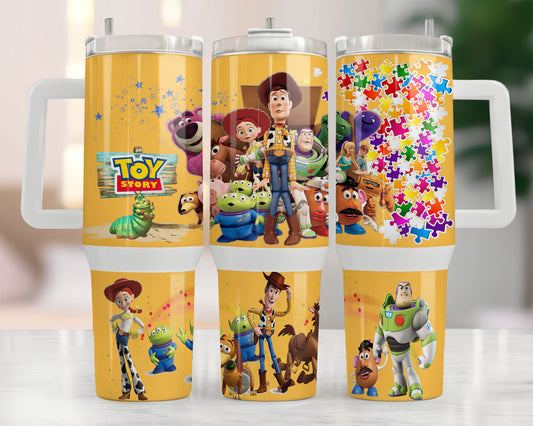 Bundle Cartoon-Figuren 40 oz Tumbler Wrap, Halloween Quencher Tumbler Sublimation, Cartoon Tumbler Png, Princess Wrap, Nightmare Scary